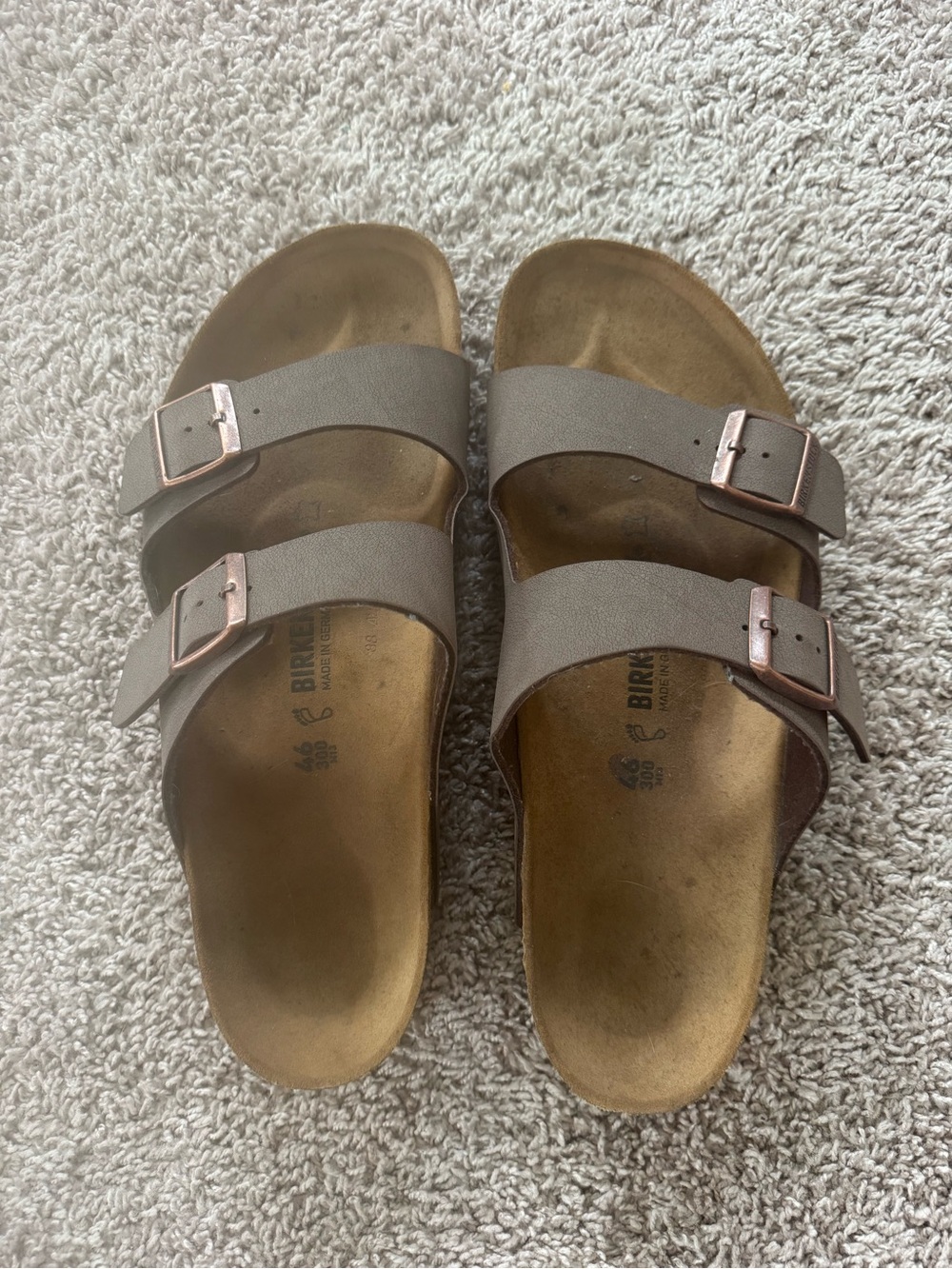 Birkenstock Arizona Birkibuc Double Strap Sandal in Mocha